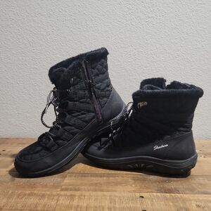 Skechers Women’s Black Faux Fur Lined Winter Boots Size 7.5 NWOB SN 49583